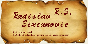 Radislav Simeunović vizit kartica